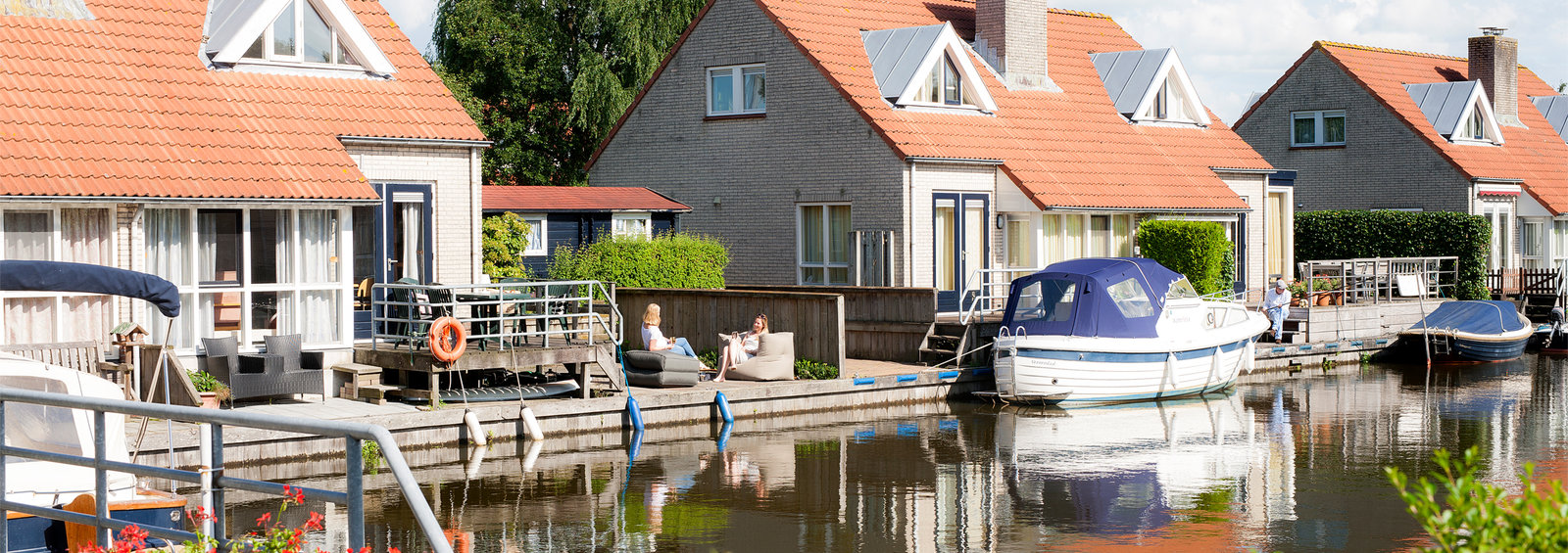 Ferienhaus mit Boot in Holland